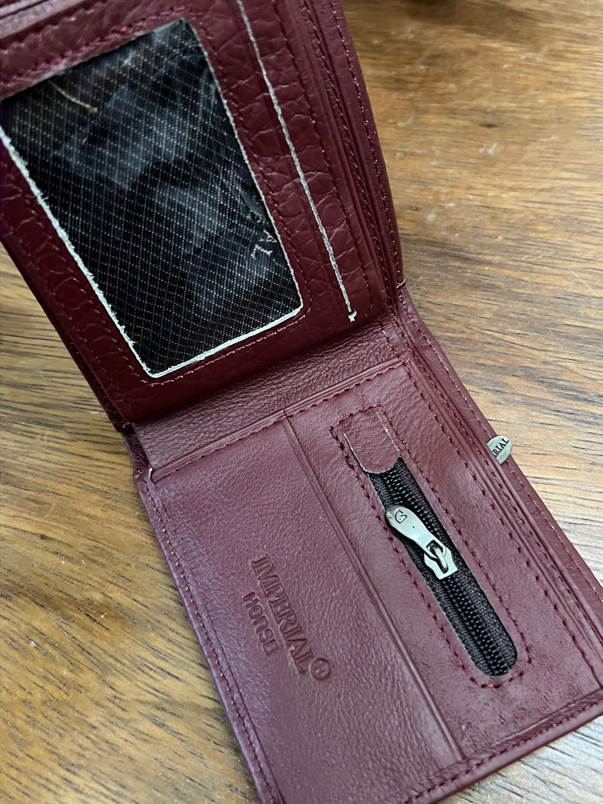CARTERA HORSE PIEL BIFOLD COCODRILO MARRON