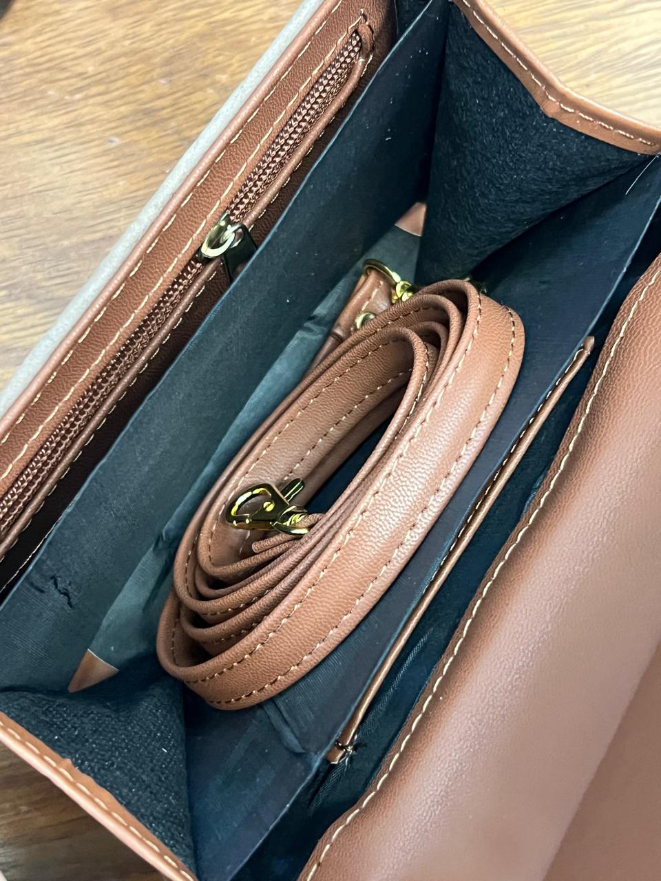 CROSSBODY DELIA 1 PELO Y BARBAS BLANCO/NARANJA