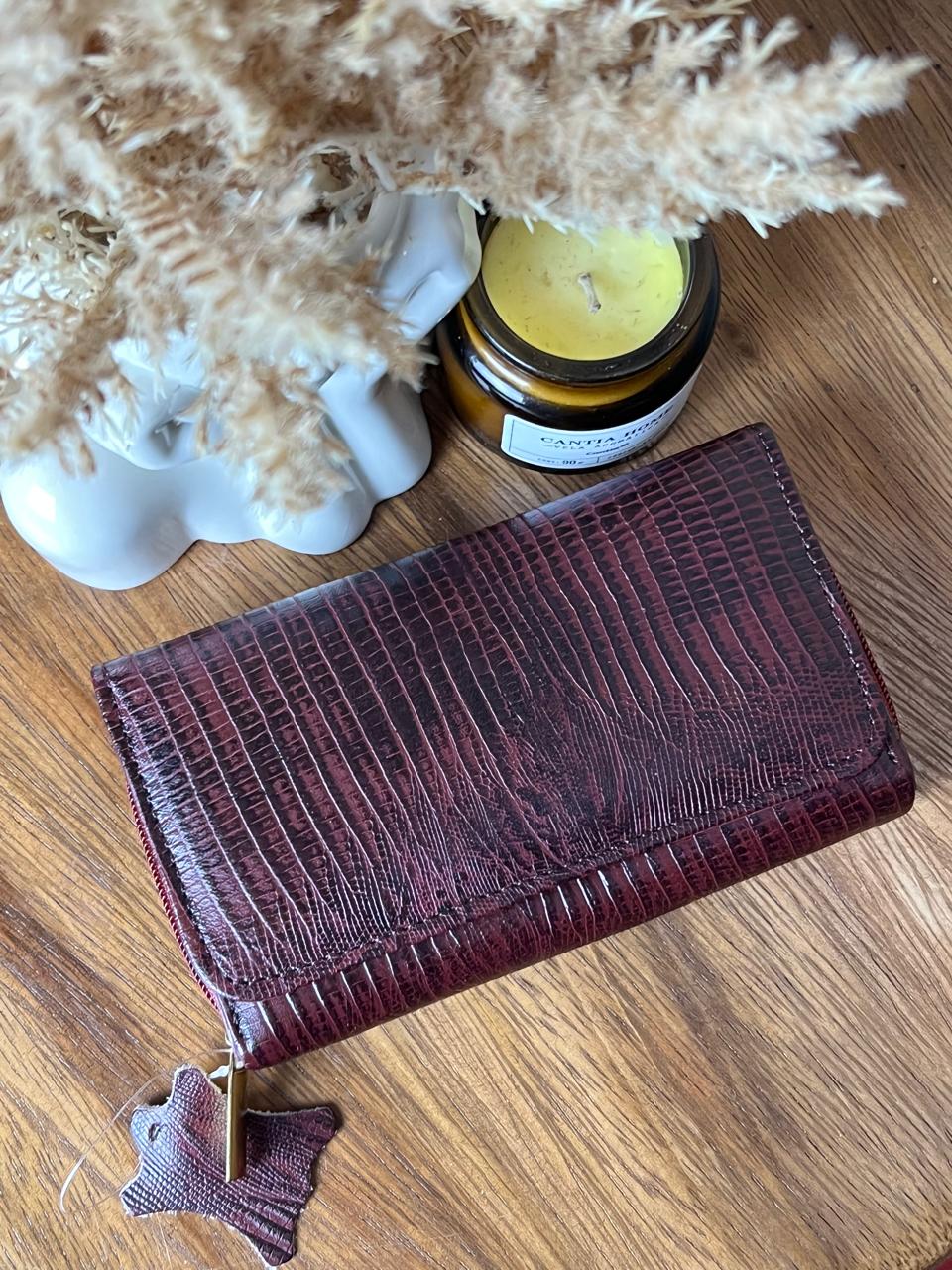 CARTERA PORTUGAL 100% PIEL VINO LIZAR