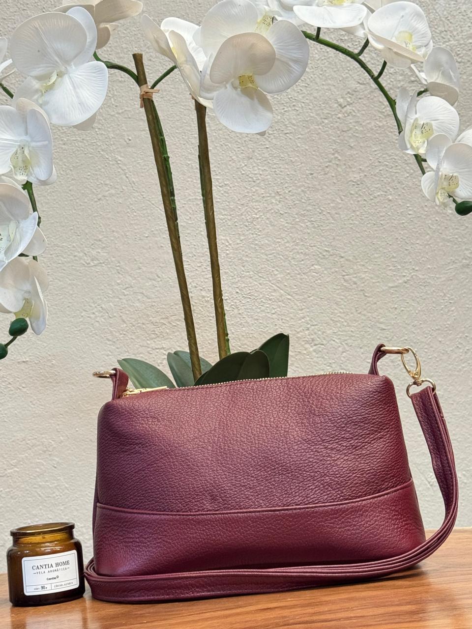 BOLSO 100% PIEL ARABIA VINO