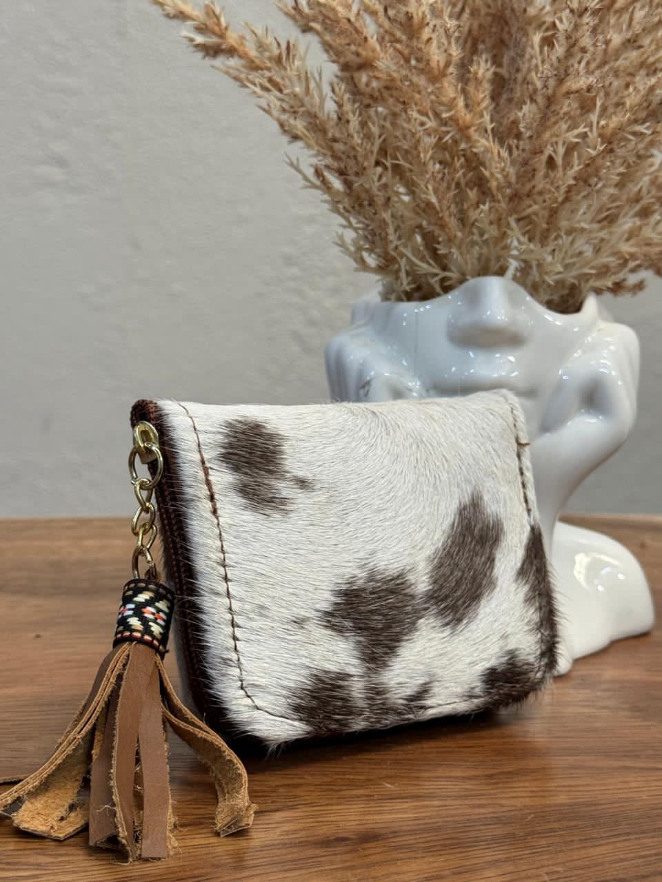 MONEDERO PELO TONOS CAMEL/BEIGE