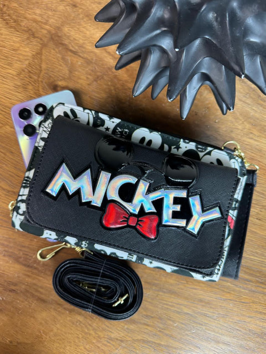 PORTACELULAR PERSONAJES MICKEY NEGRO/BLANCO