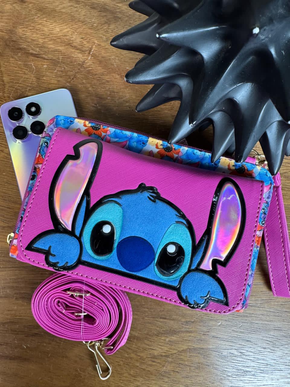 PORTACELULAR PERSONAJES STITCH OREJAS FIUSHA/COBALTO