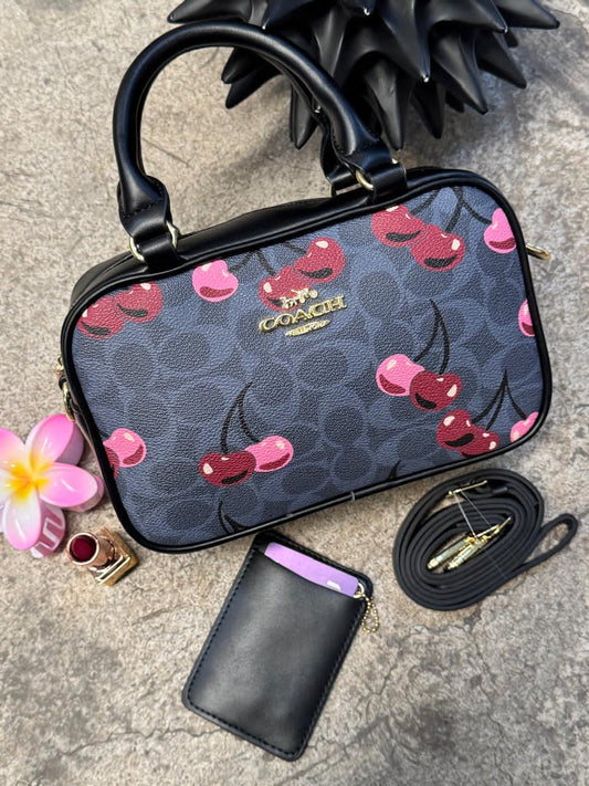 BOLSO MALETITA COACH AZUL MARINO CEREZAS