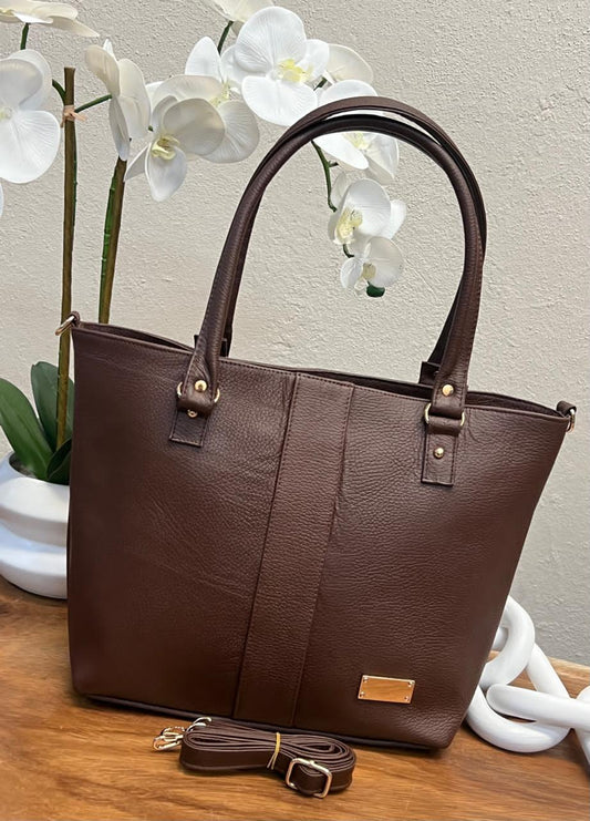 BOLSO 100% PIEL MADRID 2 CAFE