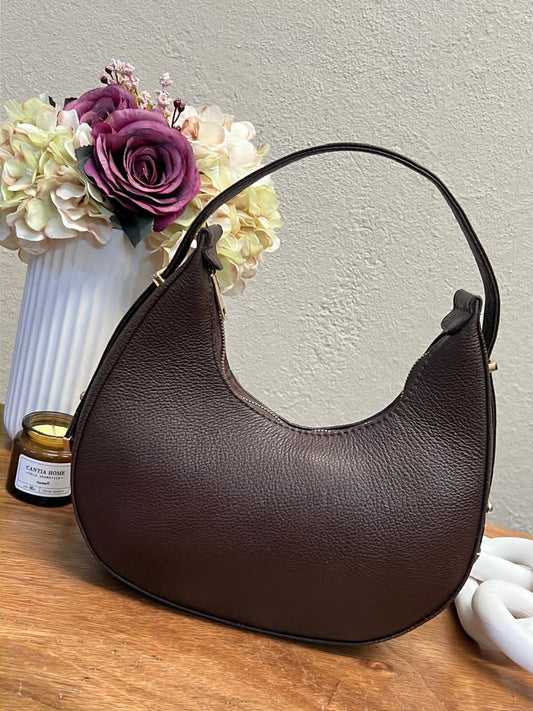 BOLSO 100% PIEL MARSELLA CAFE
