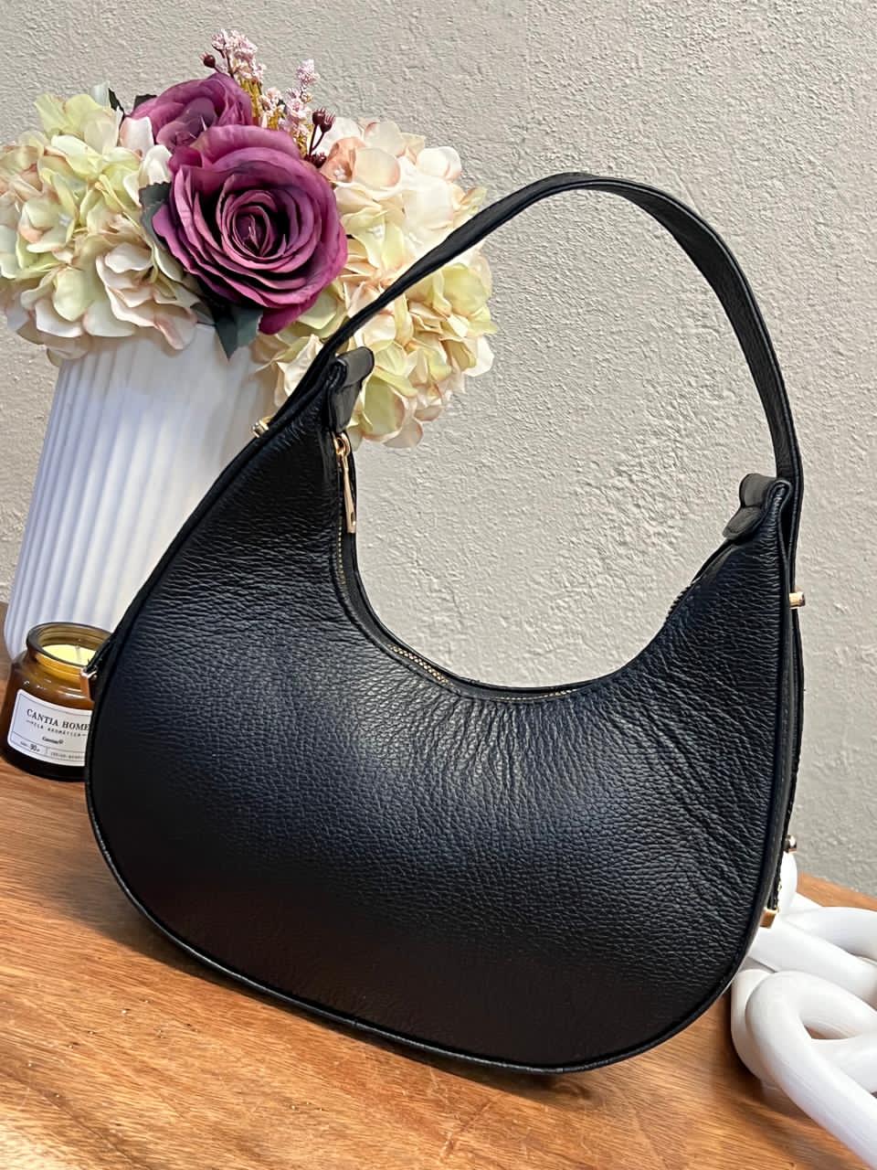BOLSO 100% PIEL MARSELLA NEGRO
