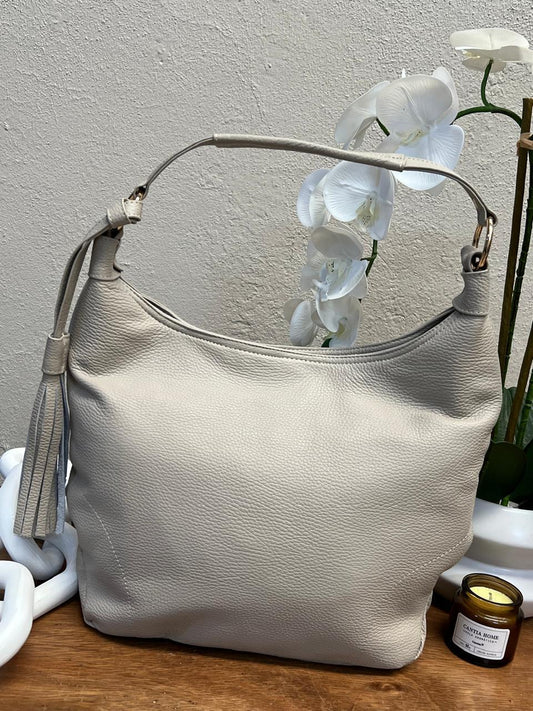 BOLSO 100% PIEL MONACO LATTE