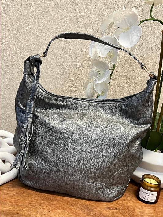 BOLSO 100% PIEL MONACO ANTIMONIO