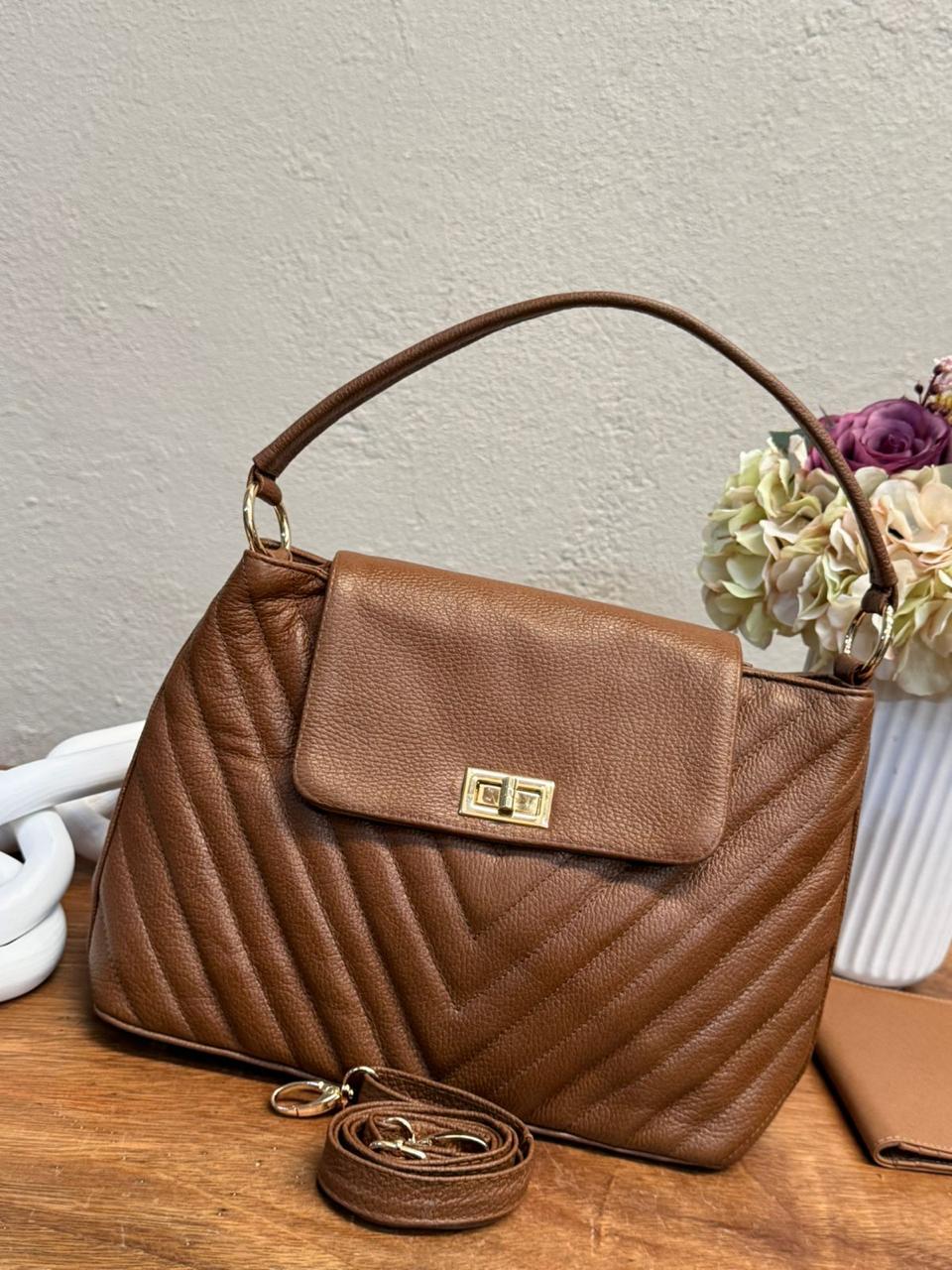 BOLSO 100% PIEL POLONIA MIEL
