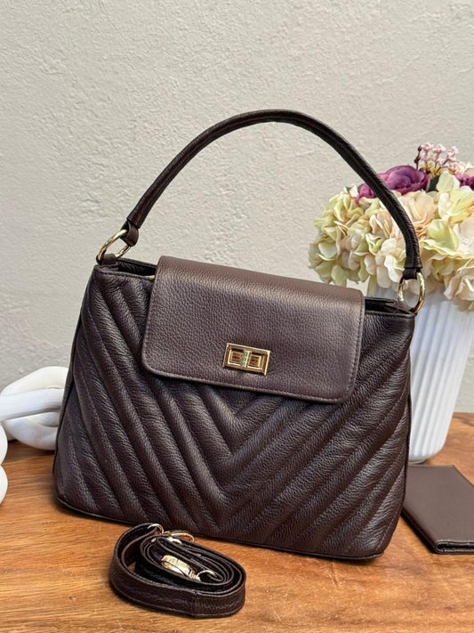 BOLSO 100% PIEL POLONIA CAFE