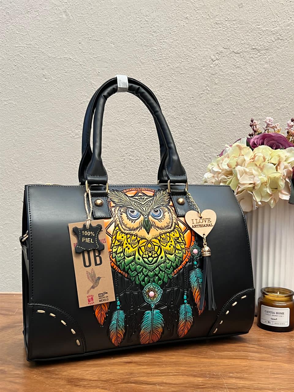 UB MOD ARTESANAL BAÚL BUHO NEGRO/COLORES
