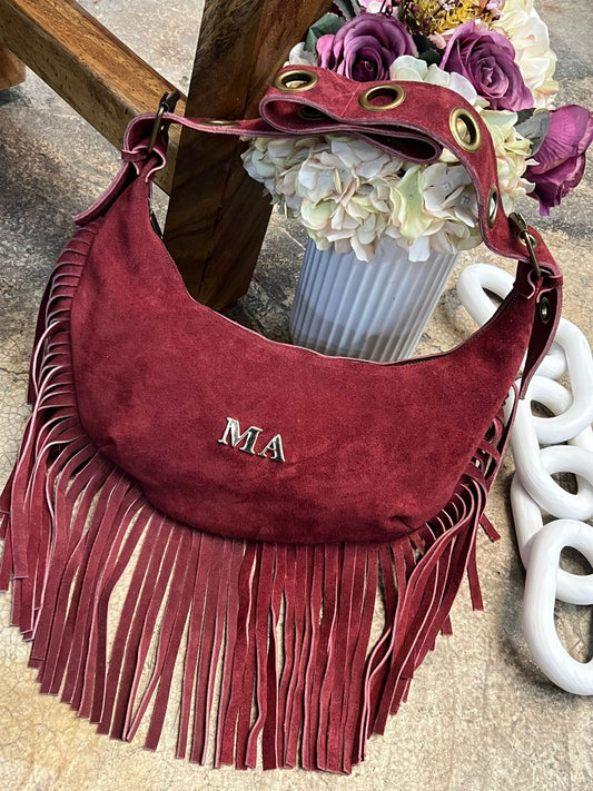 BOLSO BOHO CHIC BARBAS VINO