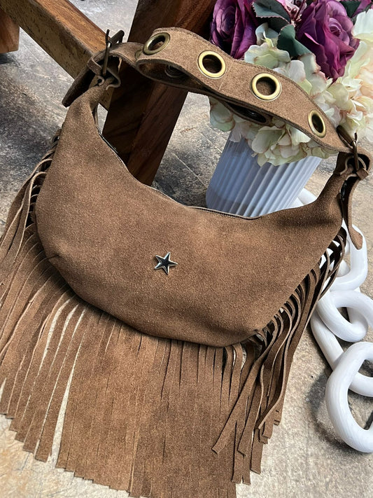 BOLSO BOHO CHIC BARBAS CANELA