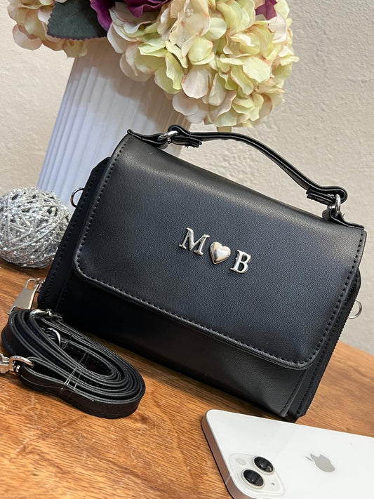 POCKET BAG NOVA NEGRO LISO H/PLATA