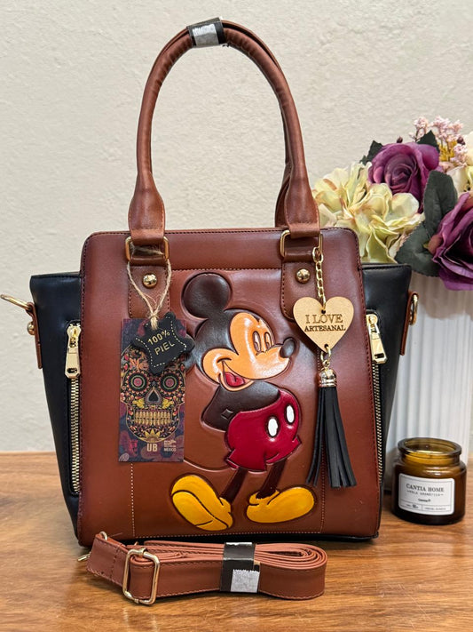 UB MOD ARTESANAL MINA CIERRES MICKEY MARRON/NEGRO