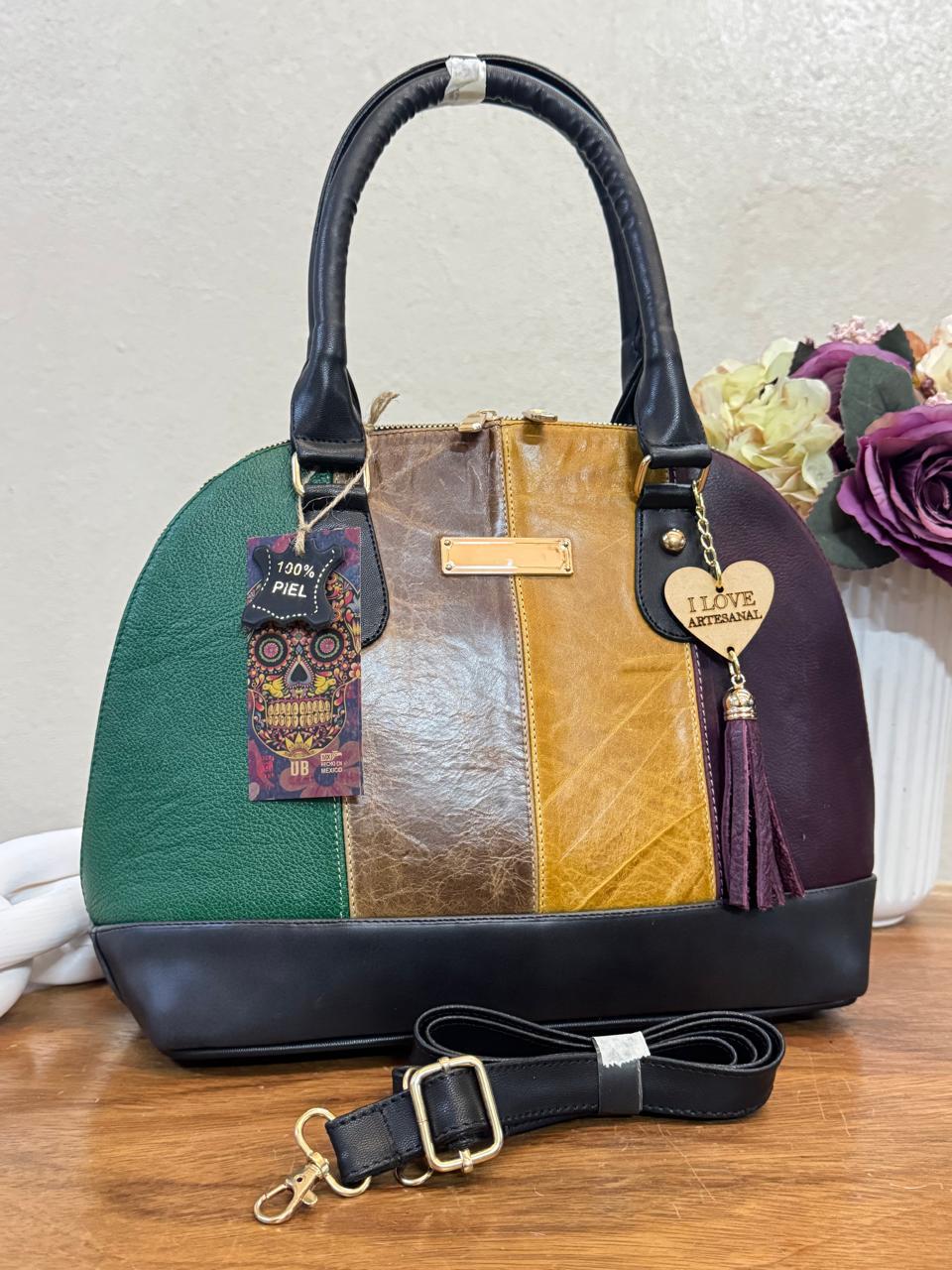 MOD ARTESANAL PACHITA 1 FRANJAS COLORES NEGRO