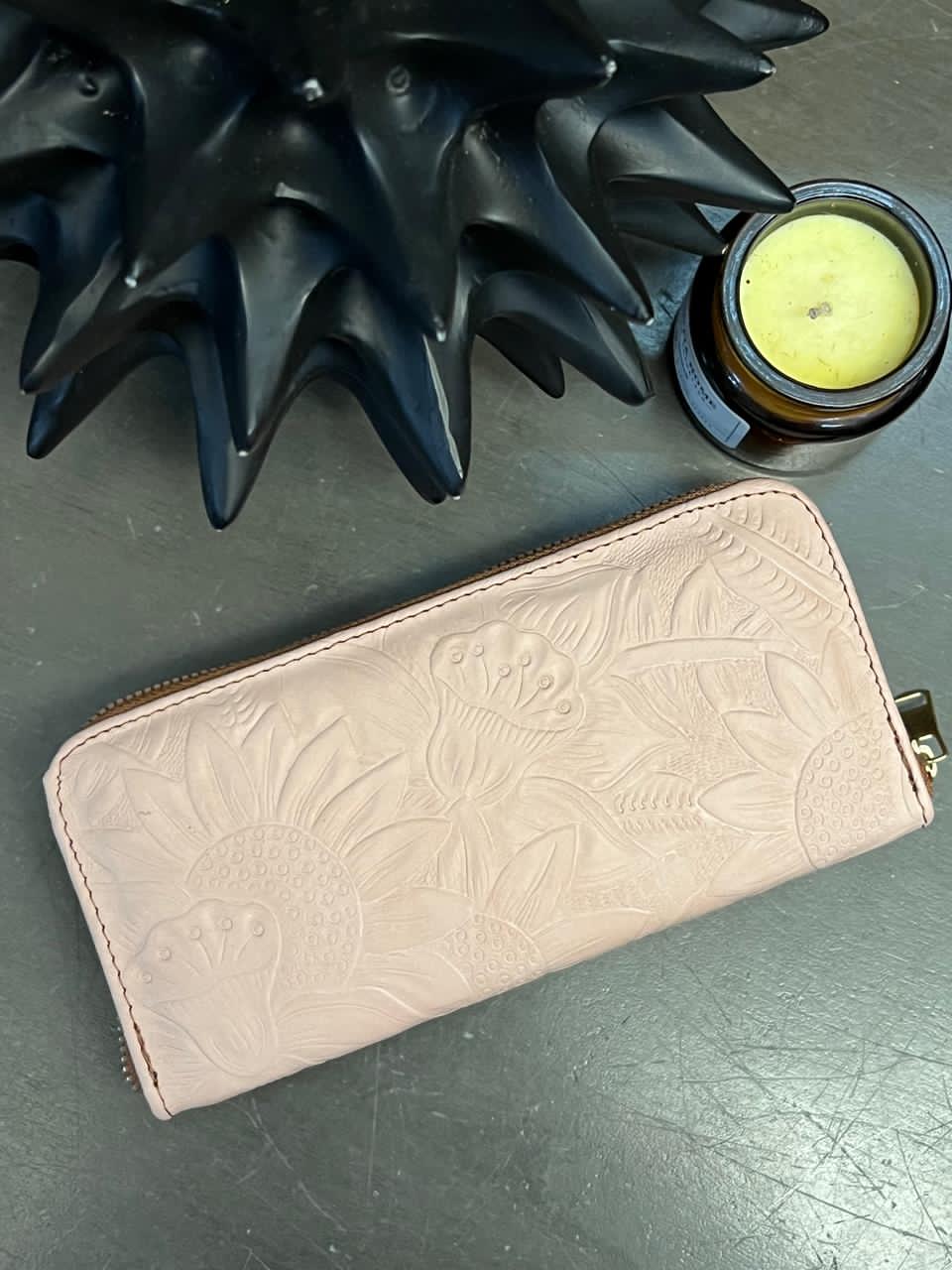 CARTERA 1 CIERRE GIRASOLES MAQUILLAJE