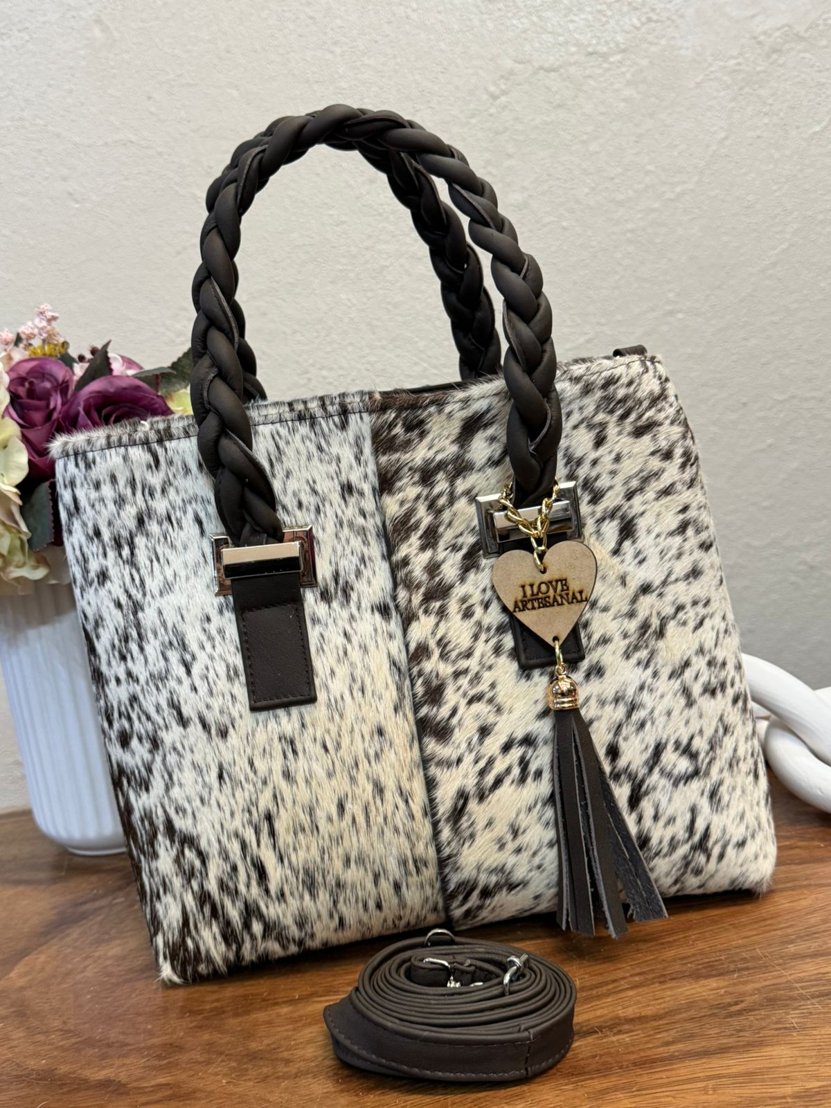 BOLSA ELIZABETH PELO VARIABLE ASAS CAFE