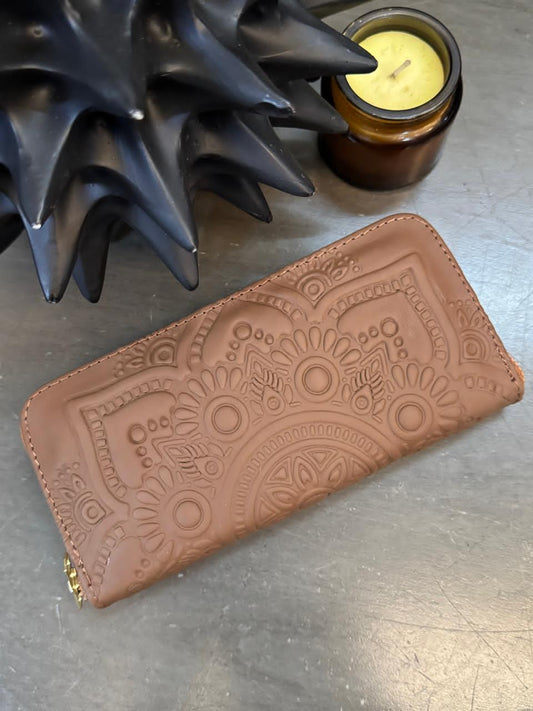 CARTERA 1 CIERRE MANDALA CHOCOLATE