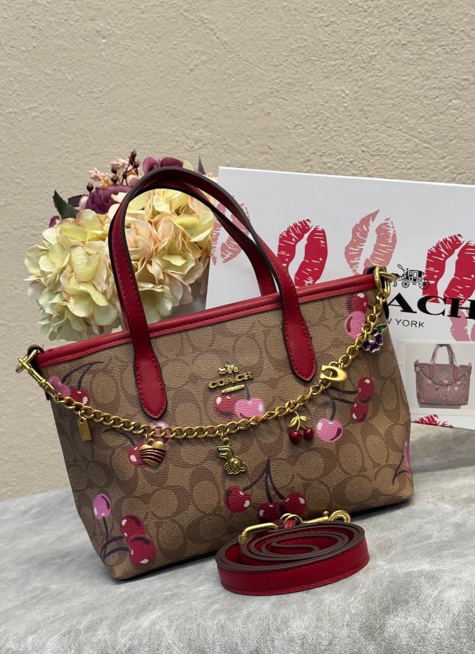 BOLSO COACH DIJES KHAKI CEREZAS