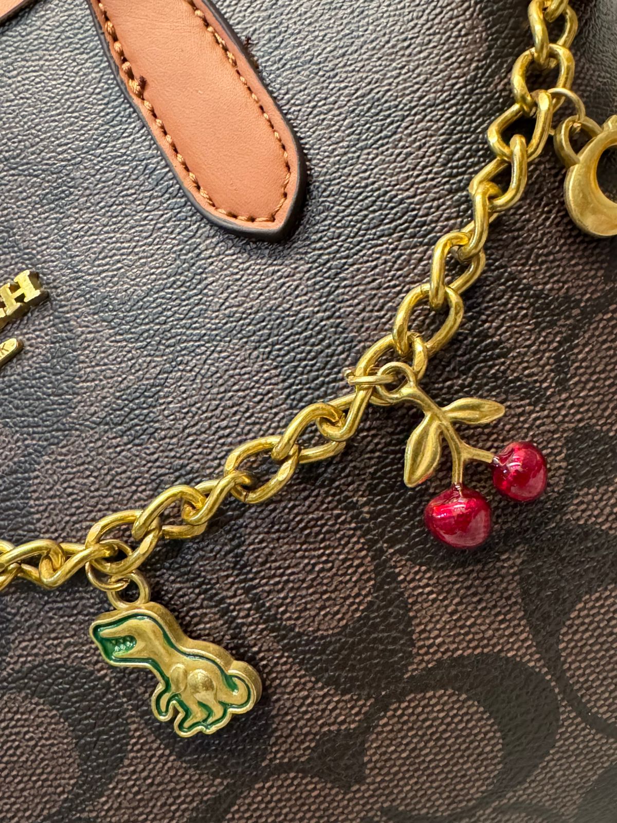 BOLSO COACH DIJES KHAKI CEREZAS