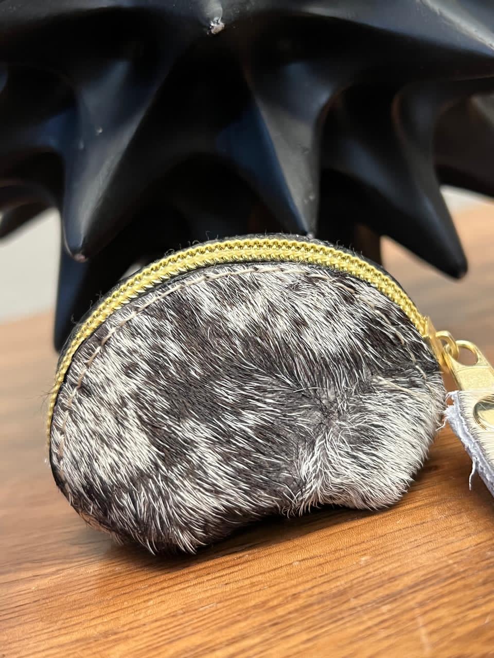 MINI MONEDERO PELO 1 CARA ESPALDA PIEL