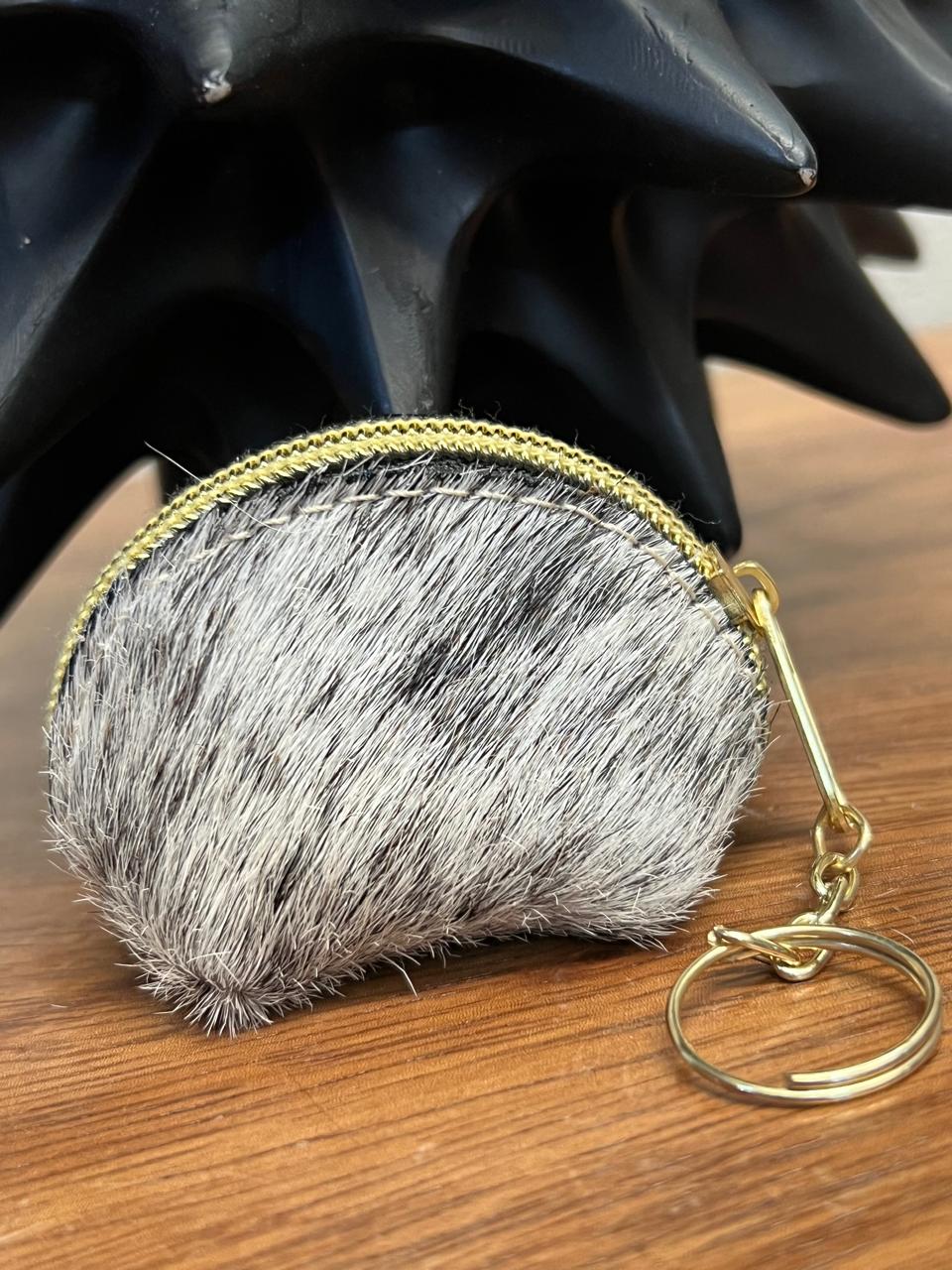 MINI MONEDERO PELO 1 CARA ESPALDA PIEL