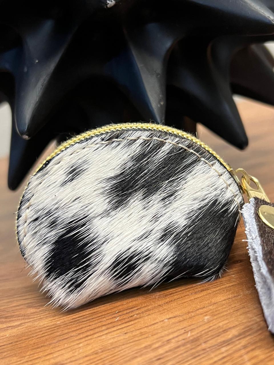 MINI MONEDERO PELO 1 CARA ESPALDA PIEL