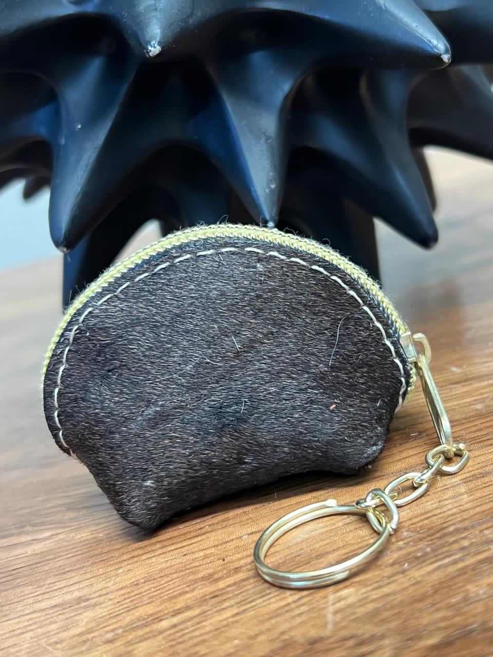 MINI MONEDERO PELO 1 CARA ESPALDA PIEL