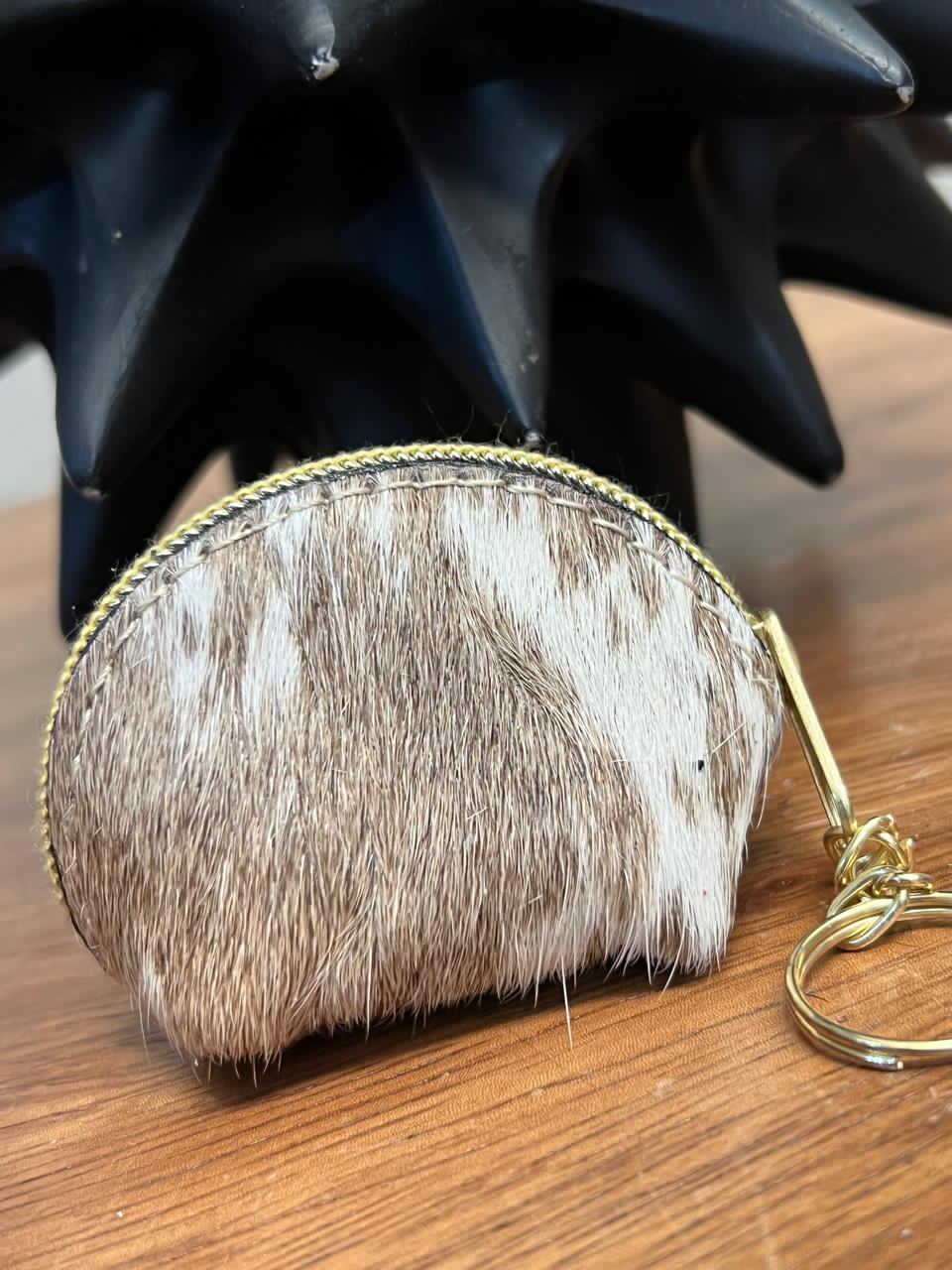 MINI MONEDERO PELO 1 CARA ESPALDA PIEL