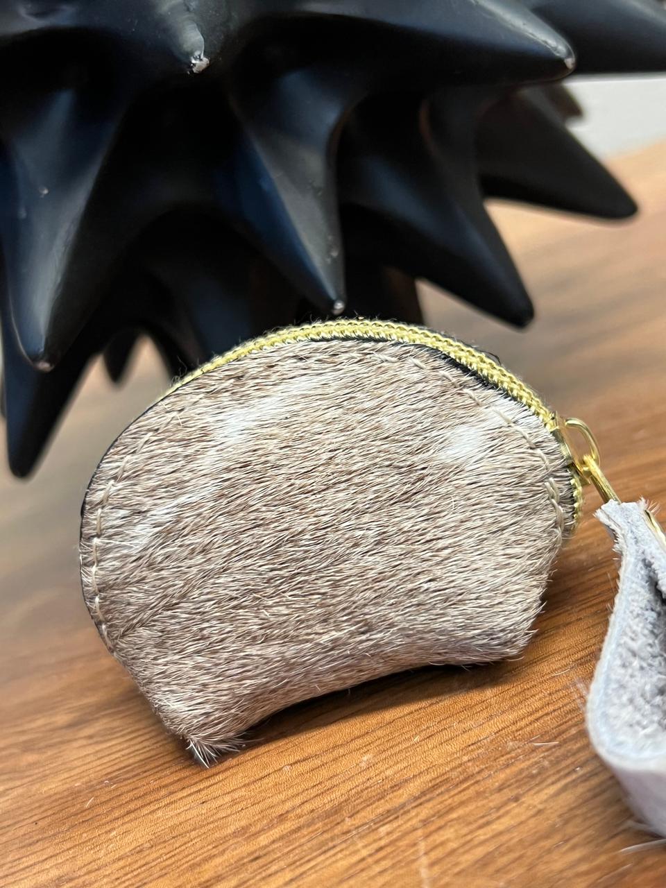 MINI MONEDERO PELO 1 CARA ESPALDA PIEL