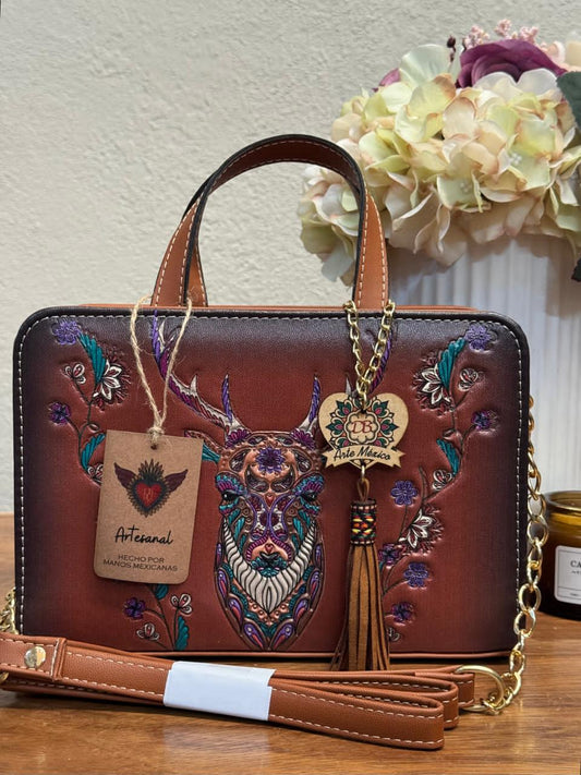 DB CROSSBODY VENADO MARRON