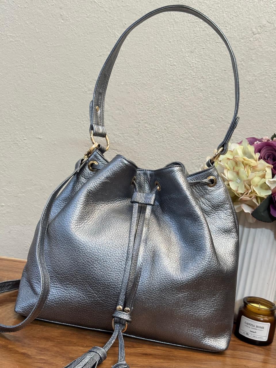 BOLSO 100% PIEL GINEBRA ANTIMONIO