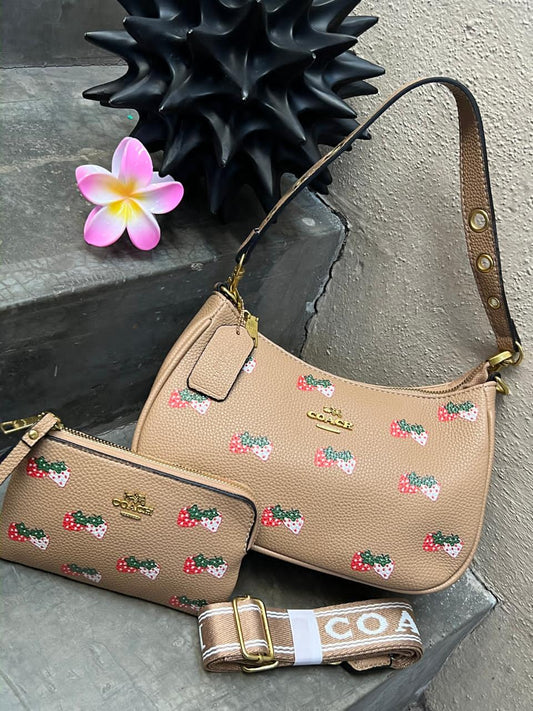 DUO BAGUETTE COACH FRESAS KHAKI