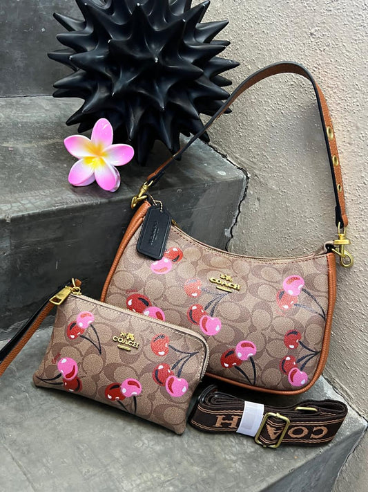 DUO BAGUETTE COACH CEREZAS KHAKI/CAMEL