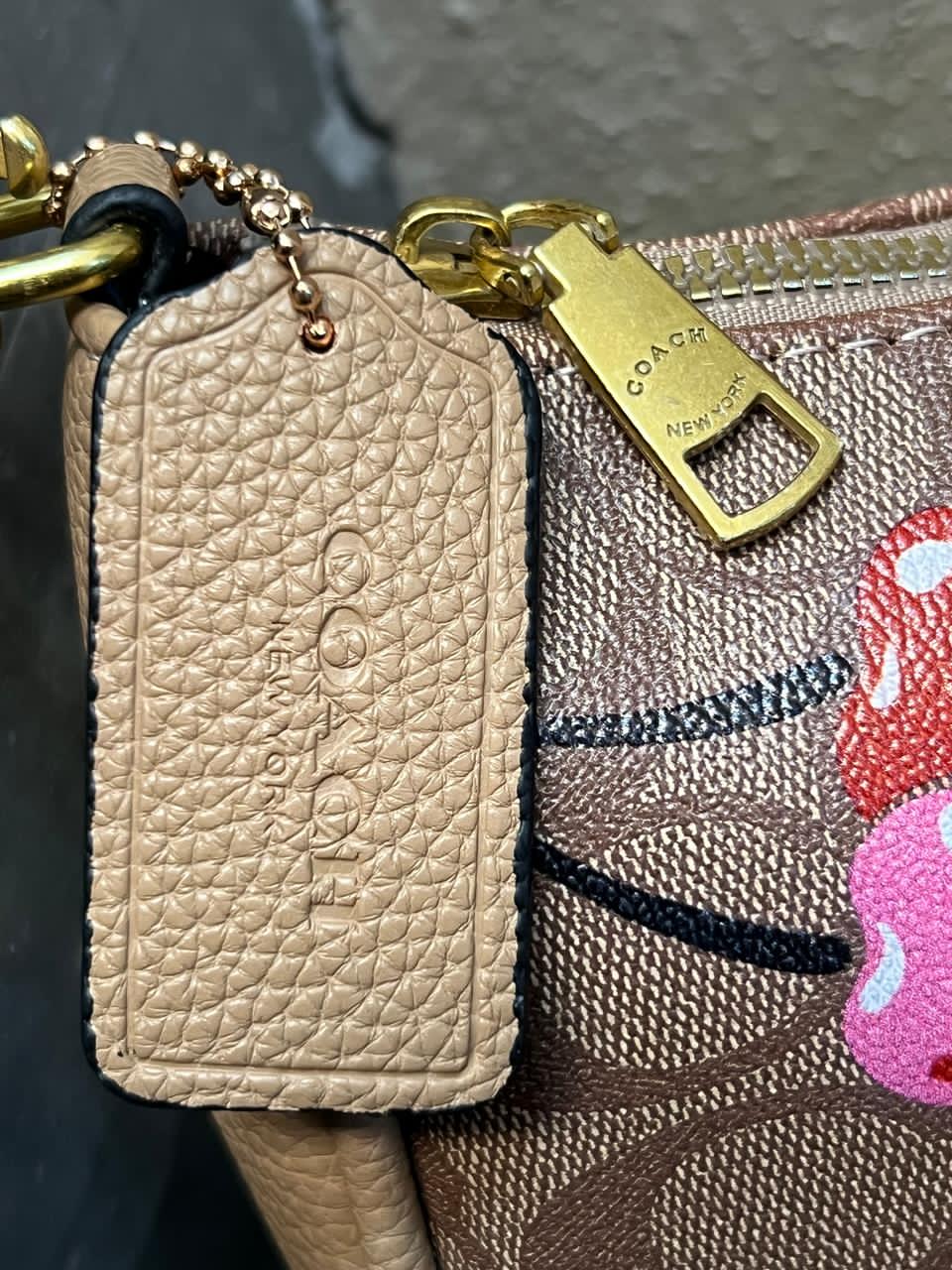 DUO BAGUETTE COACH CEREZAS KHAKI/CAMEL