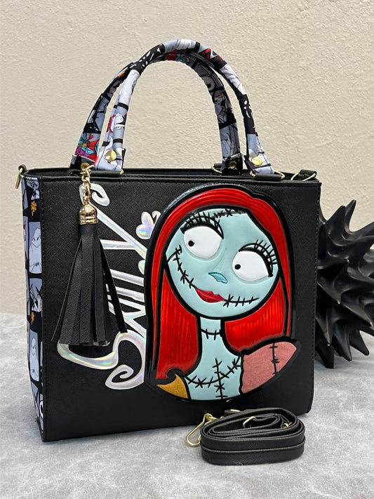 BOLSO CUADRADO PERSONAJES SALLY NEGRO