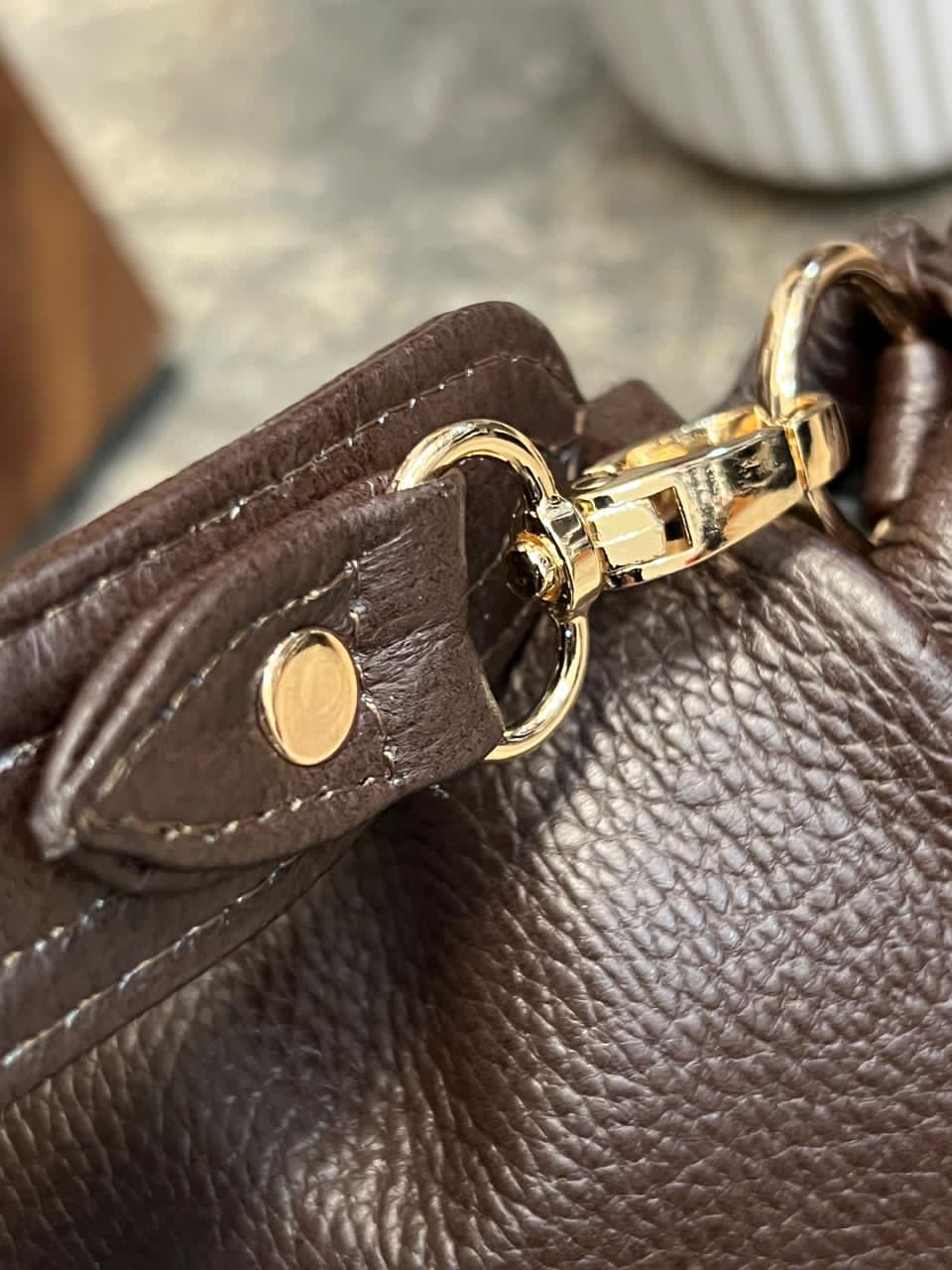 BOLSO 100% PIEL LETONIA CAFE
