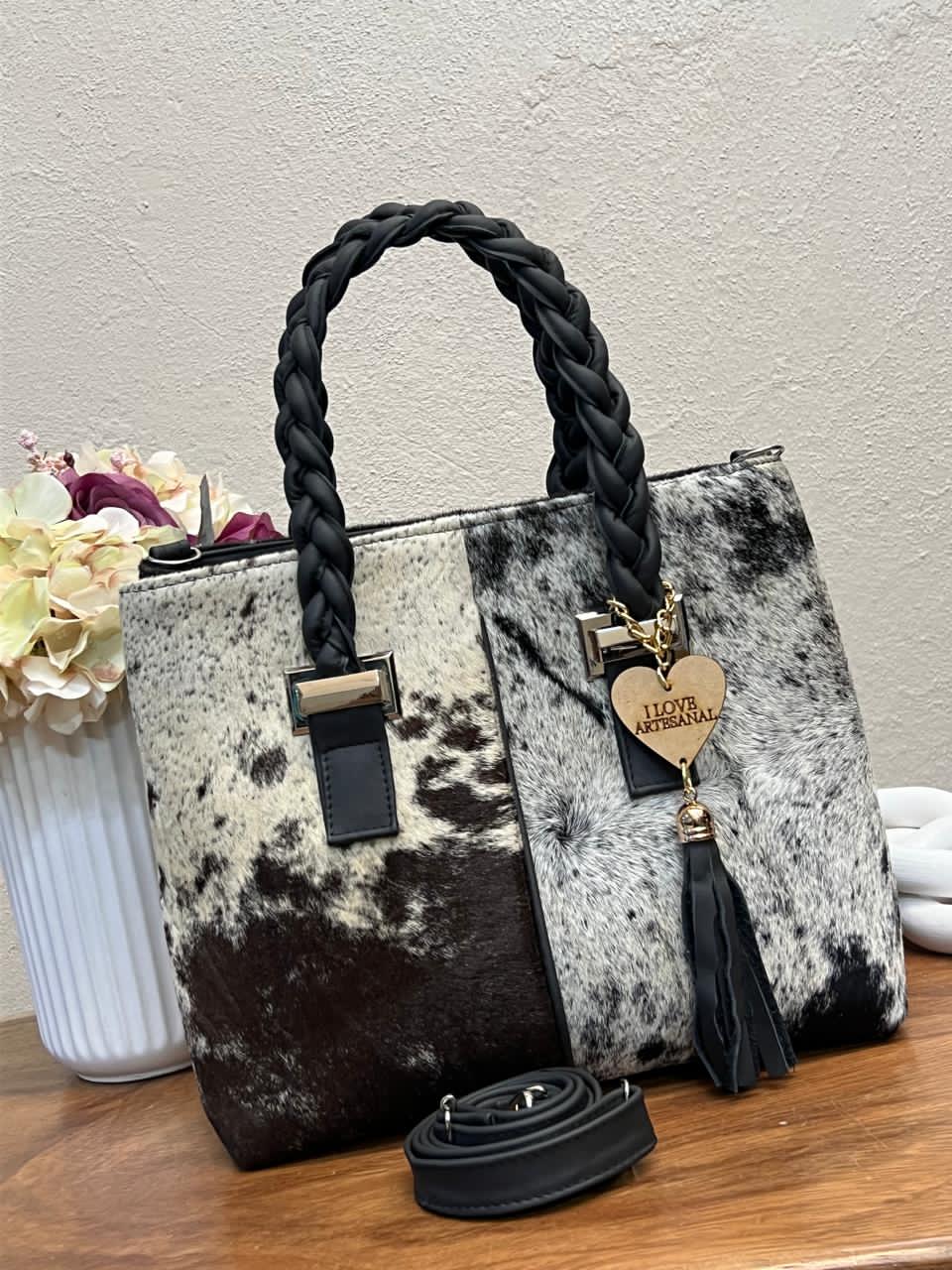 BOLSA ELIZABETH PELO VARIABLE ASAS NEGRO
