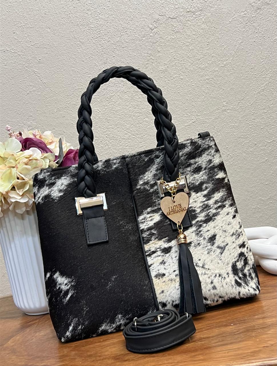 BOLSA ELIZABETH PELO VARIABLE ASAS NEGRO