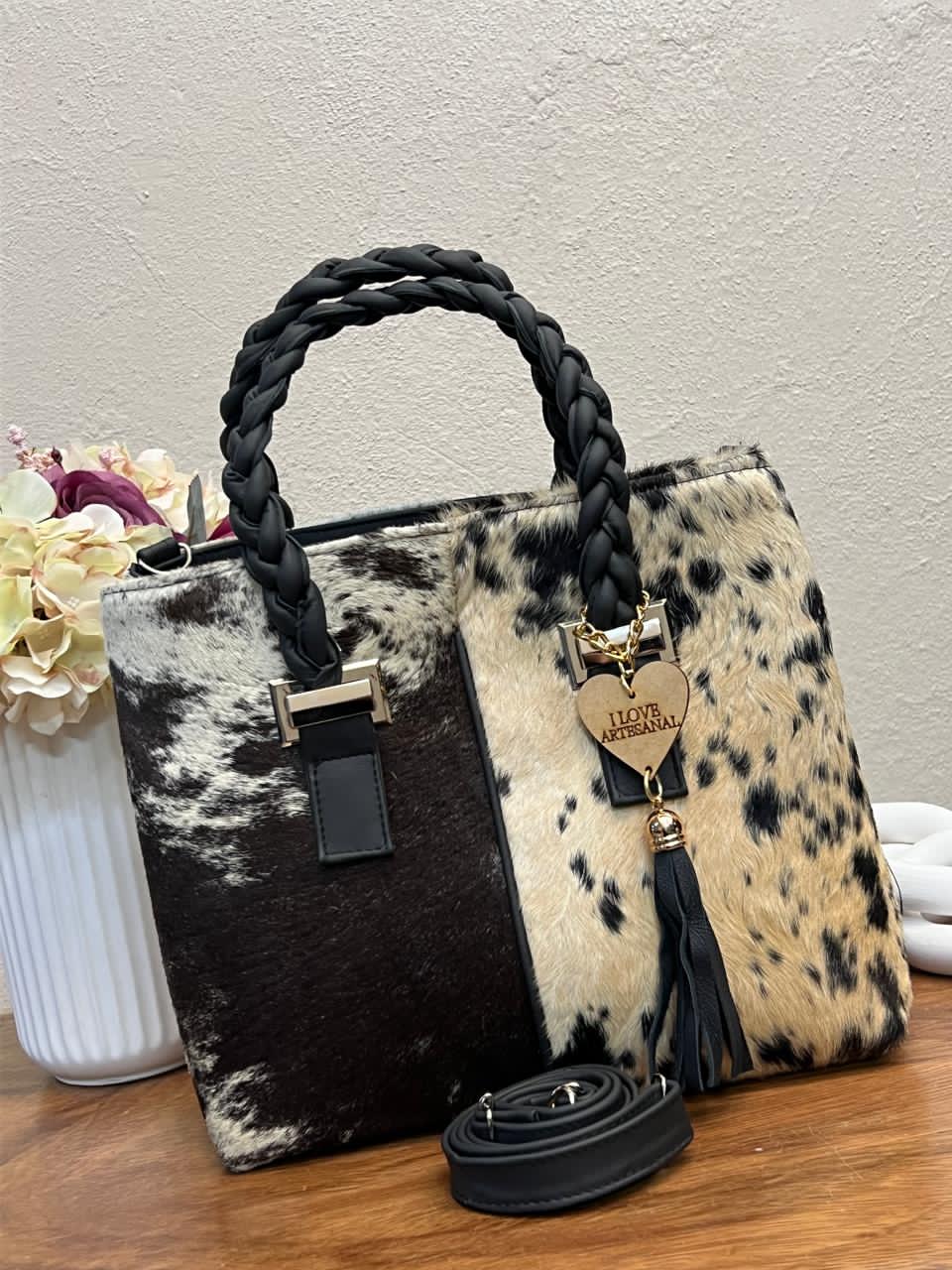 BOLSA ELIZABETH PELO VARIABLE ASAS NEGRO