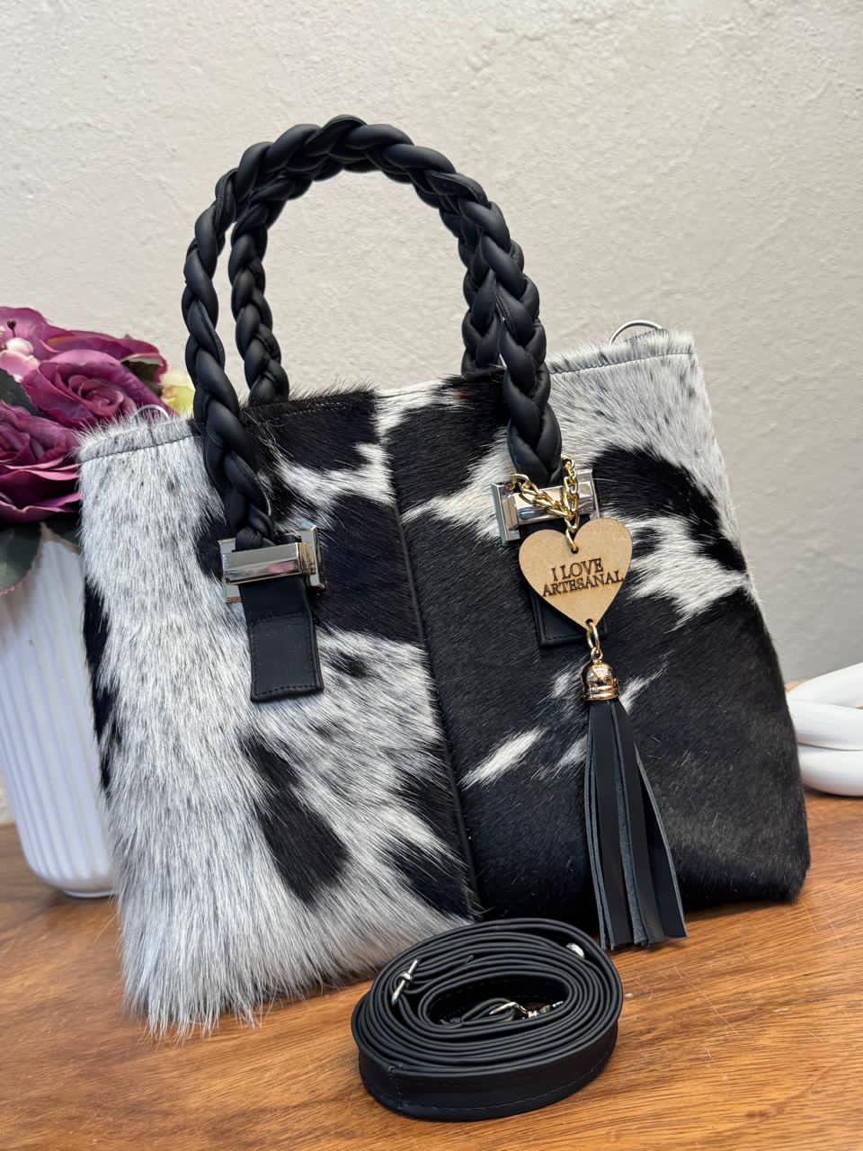 BOLSA ELIZABETH PELO VARIABLE ASAS NEGRO
