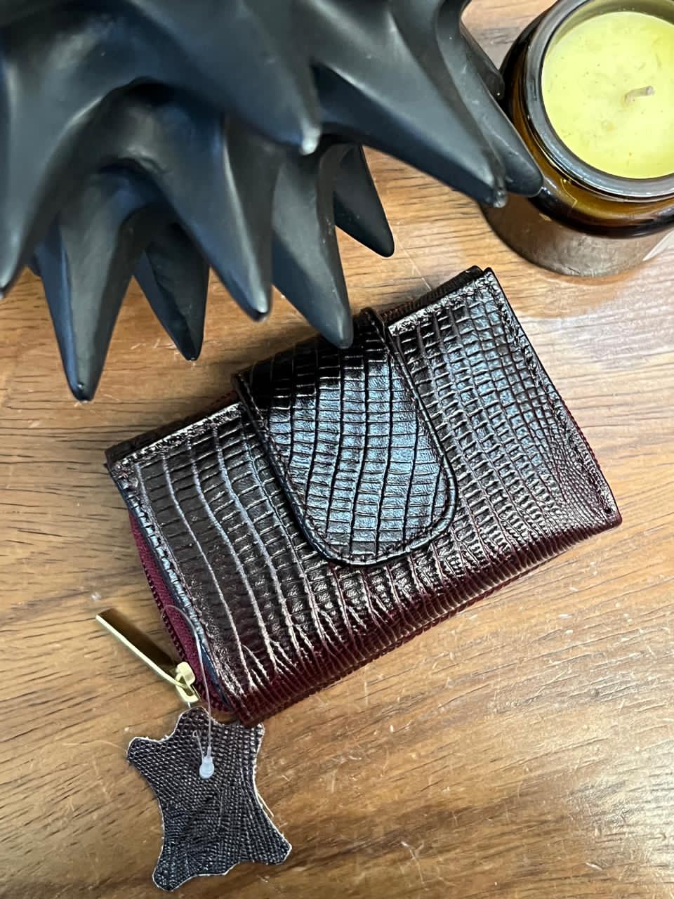 CARTERA LISBOA 100% PIEL VINO LIZAR