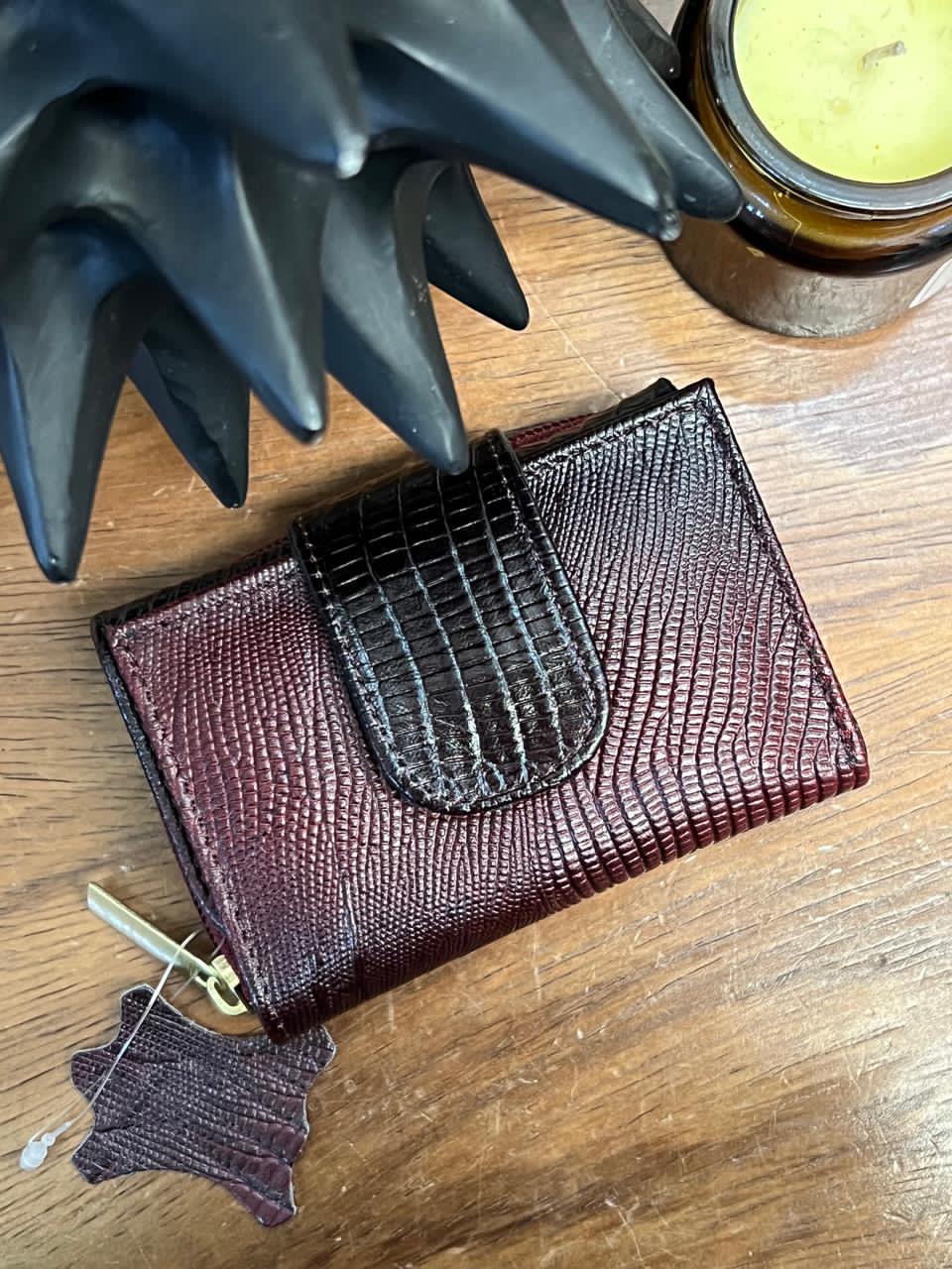 CARTERA LISBOA 100% PIEL VINO LIZAR