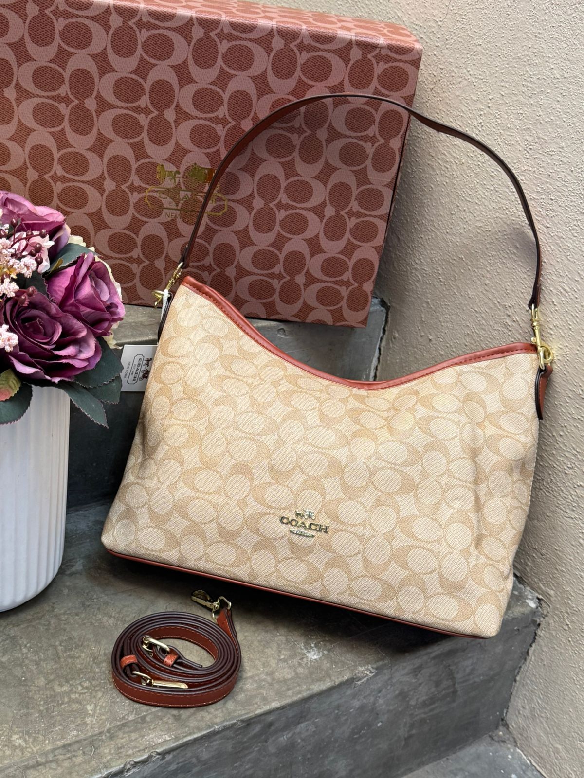 BOLSO LAUREL COACH BEIGE/CAMEL