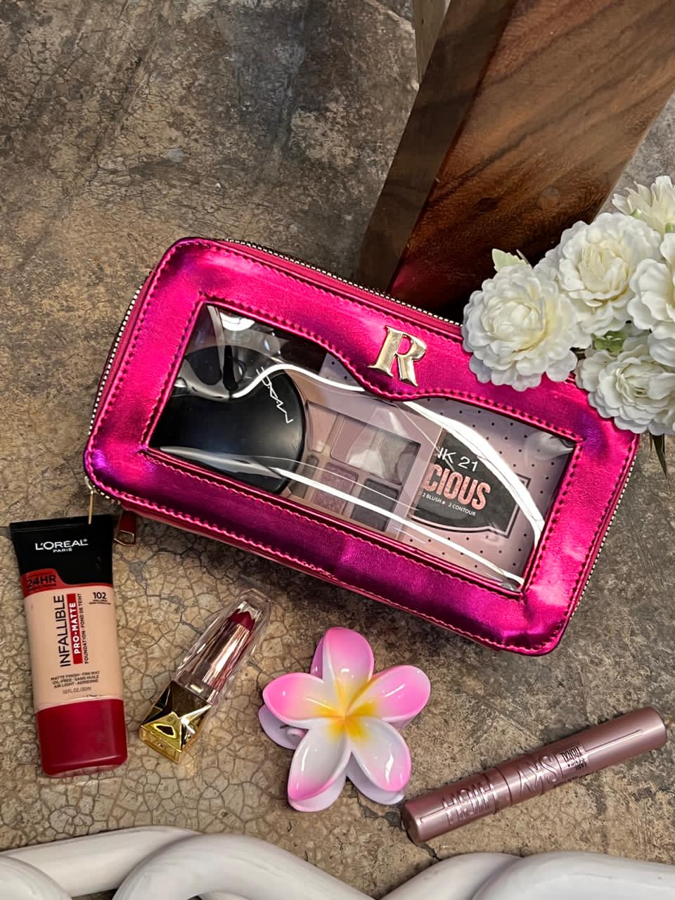 COSMETIQUERA DOBLE CIERRE MICA FIUSHA METALICO