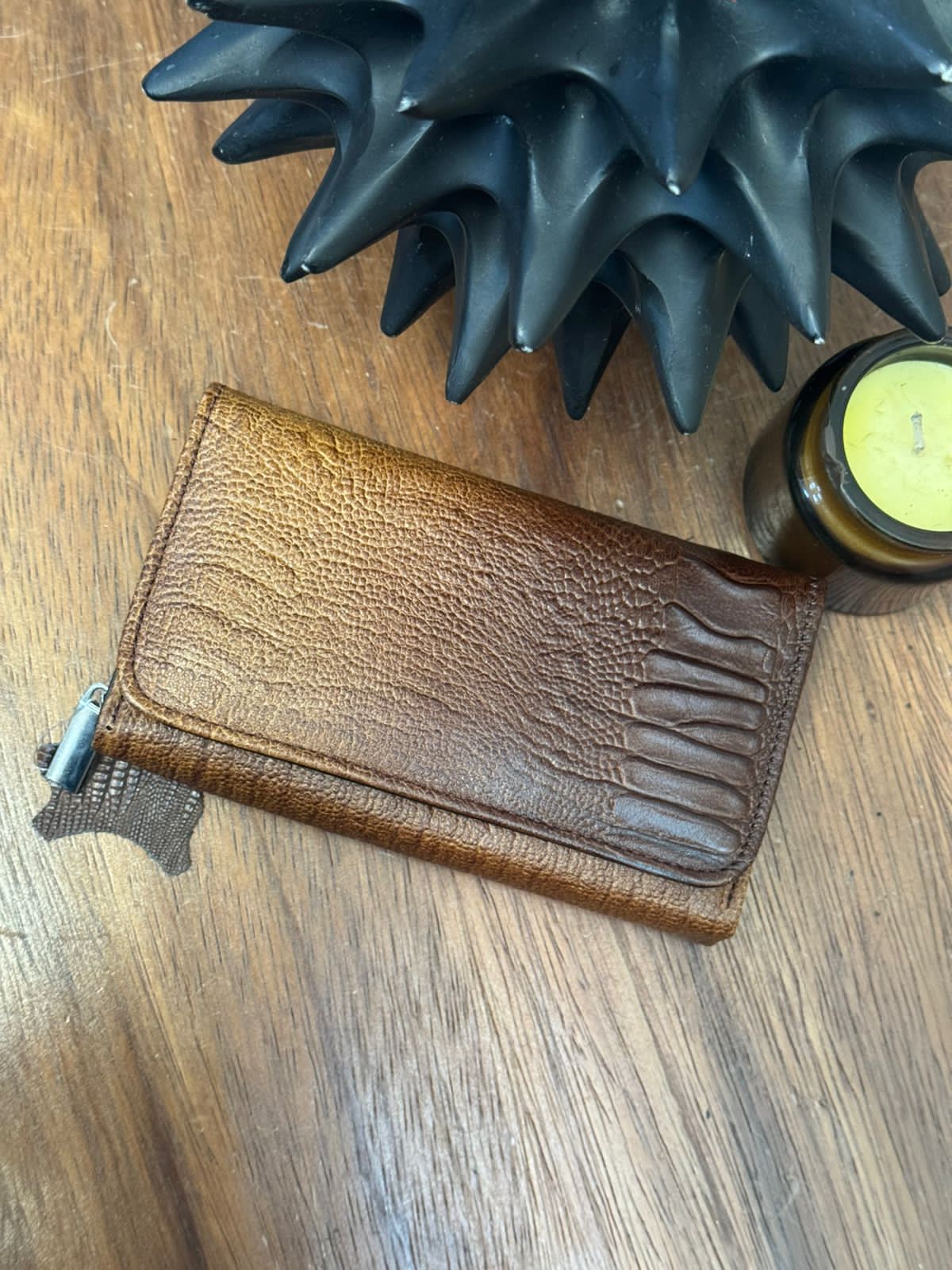 CARTERA PORTUGAL 100% PIEL CAMEL TEXTURA