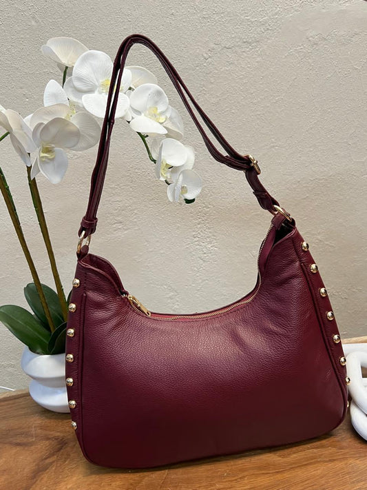 BOLSO 100% PIEL LONDRES VINO