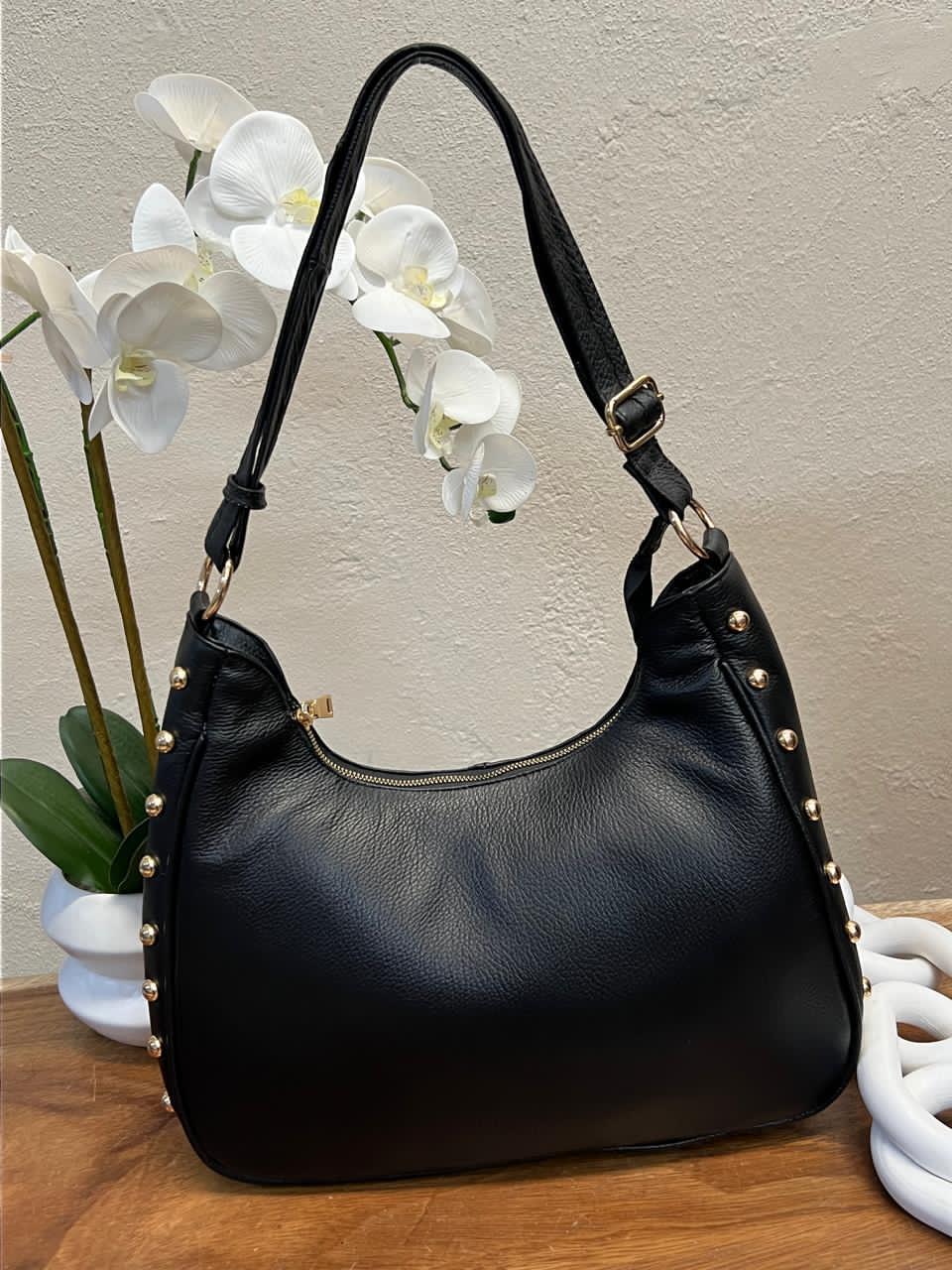 BOLSO 100% PIEL LONDRES NEGRO